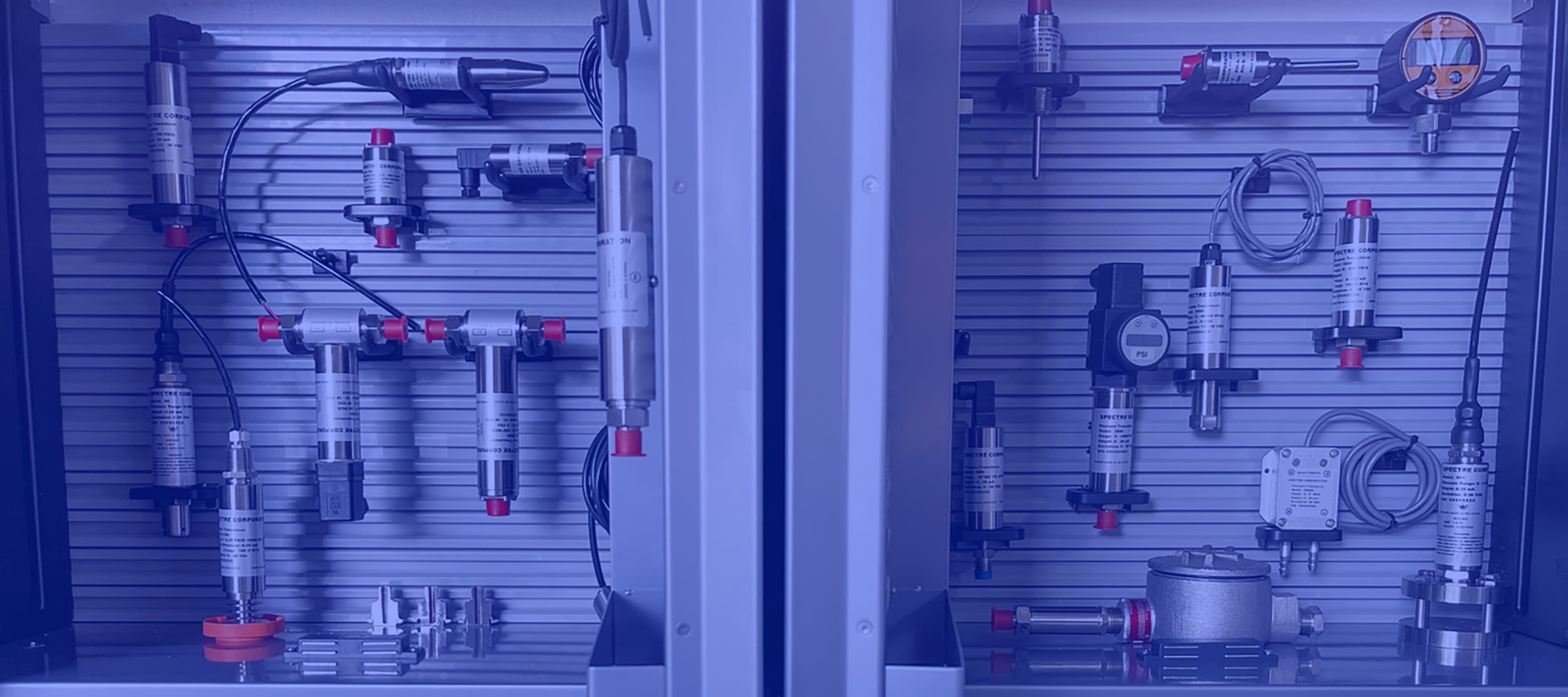pressure sensors in a metal cabinet